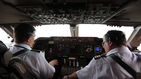 Inside The Cockpit Vh Ojc Boeing 747 438 Takeoff Sydney Runway 16