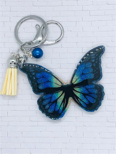 Butterfly Acrylic Keychain Monarch Butterfly Acrylic Keychain Etsy