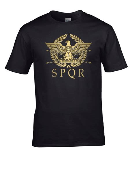 Spqr Roman Empire Metallic Gold Eagle Mens T Shirt Etsy