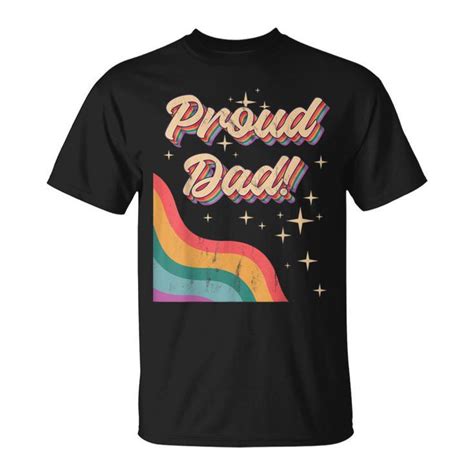 Proud Dad Lgbtq Pride Month Gay Parents Daddy Father Unisex T Shirt Mazezy