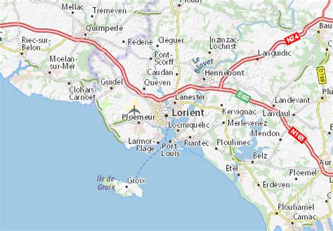 Map of Lorient - Michelin Lorient map - ViaMichelin