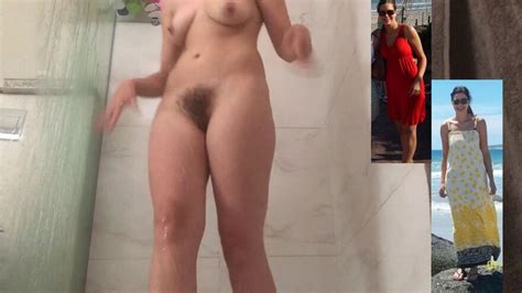 Gorgeous Natural Hairy Brunette Shower Hot Wife Shower 40 Porn Pic