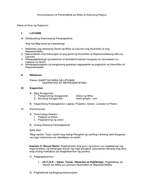 Unang Obserbasyon Pdf