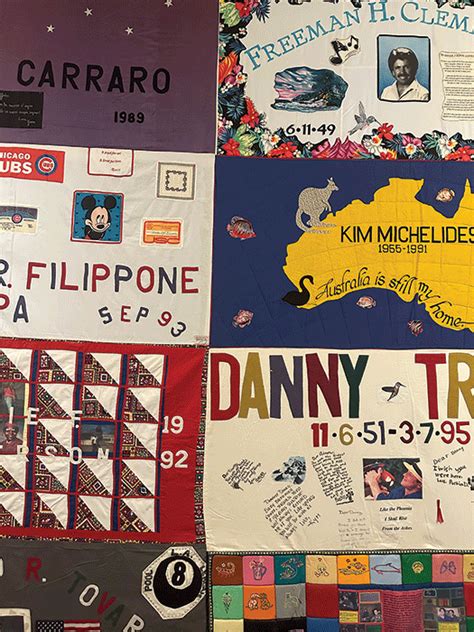 Aids Quilt Panels Displayed In Hollywood Beverly Press And Park Labrea