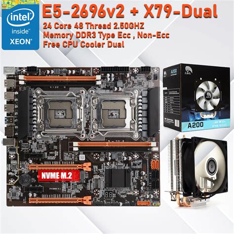 Xeon Set E5-2696V2 x2 X79Dual DDR3 Dual CPU M.2 NVME 24/48 Core โครตถู ...