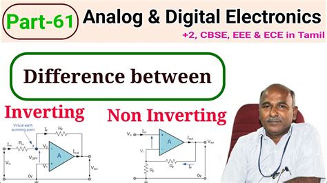 Diffrence Between Inverting Amplifier And Non Inverting Amplifier In Tamil Youtube