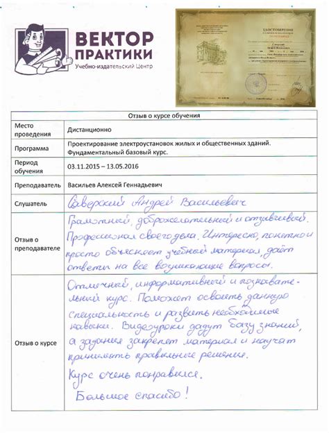 Отзывы | Вектор практики. Учебно издательский центр