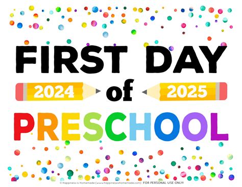 Free Printable First Day Of School Signs For All Grades (2024