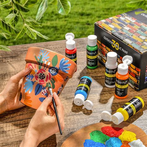 Buy Magicfly Outdoor Acrylic Paint Set Of 30 Colors 60ml 2oz Non