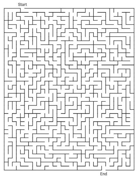 printable maze puzzles  adults challenging rectangle mazes