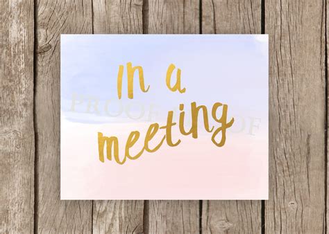 In A Meeting Sign // Printable // Business Office // Beach - Etsy