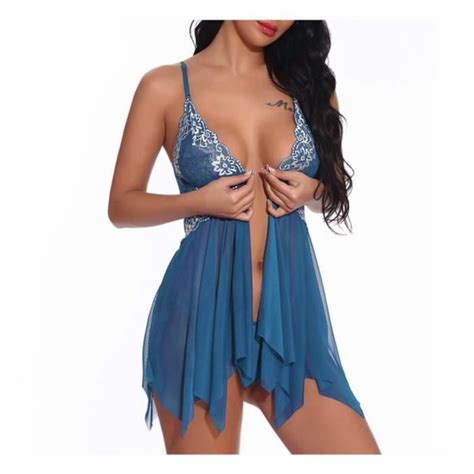 Femme Ensemble Lingerie Erotique Sexy Et Bas Dentelle Satin Strings Hot Sexy Grande Taille