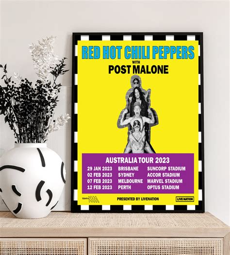 Red Hot Chili Peppers Tour Australia Poster Australia Album Sold By Ian Mclean SKU