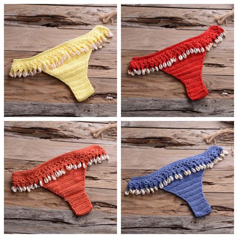 Custom Knitted Shell Fancy Crochet Swimsuit Women Beachwear Sexy Crochet Swimwear Bikini Set