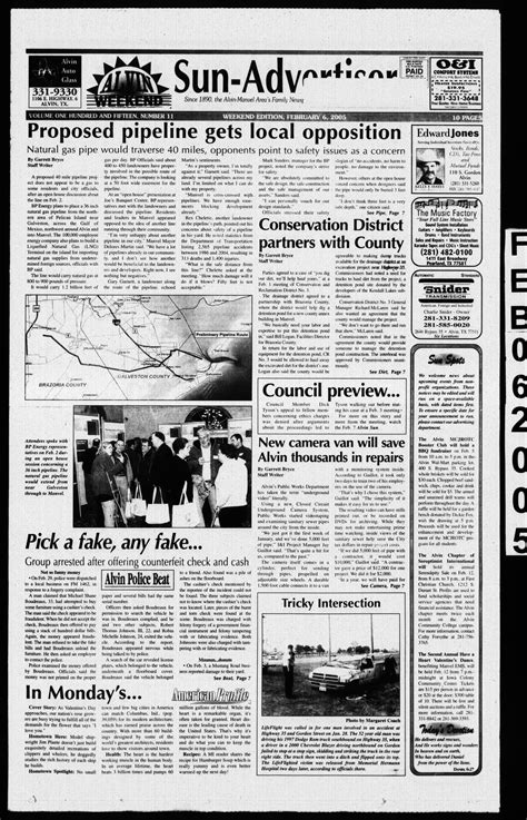Alvin Sun-Advertiser (Alvin, Tex.), Vol. 115, No. 11, Ed. 1 Sunday