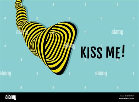 Kiss Me 3d Vector Illustration Stock Vector Image And Art Alamy