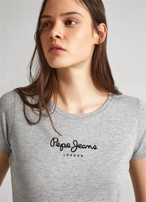 Slim Fit T Shirt With Logo Print Pepe Jeans