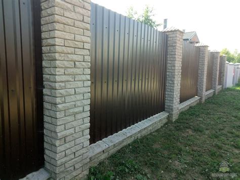 Имитация столбов для забора под камень - 67 фото