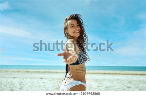 Beautiful Latin Woman Bikini On Tropical Stock Photo Shutterstock