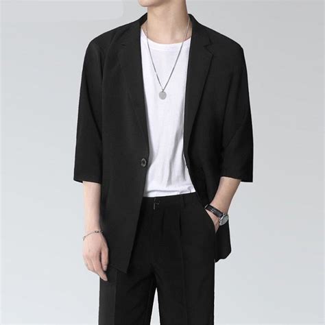 Riolio Casual Simple Style Tops INCERUN Mens Solid All Match Blazer Streetwear Stylish Male Hot