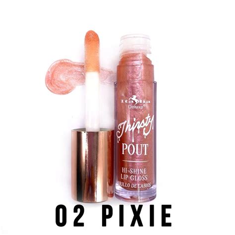 Thirsty Pout Hi Shine Gloss Tono Pixie Italia Deluxe Hadmadi