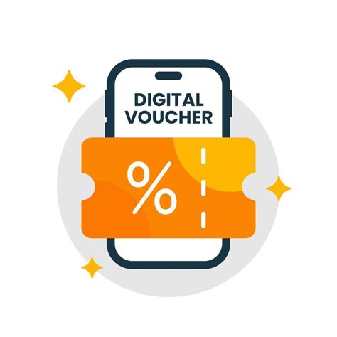 Digital Voucher On Smartphone Screen Concept Illustration Flat Design