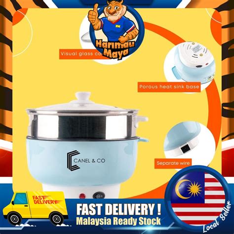 Hm Electric Multi Rice Cooker Mini Hot Pot Periuk Nasi Elektrik Frying Grill Pengukus Steamer