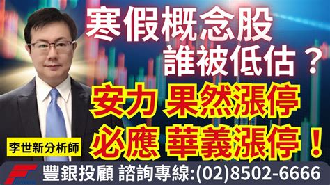 20240102李世新分析師｜安力果然漲停！必應華義漲停！寒假概念股還有誰被低估？ Youtube