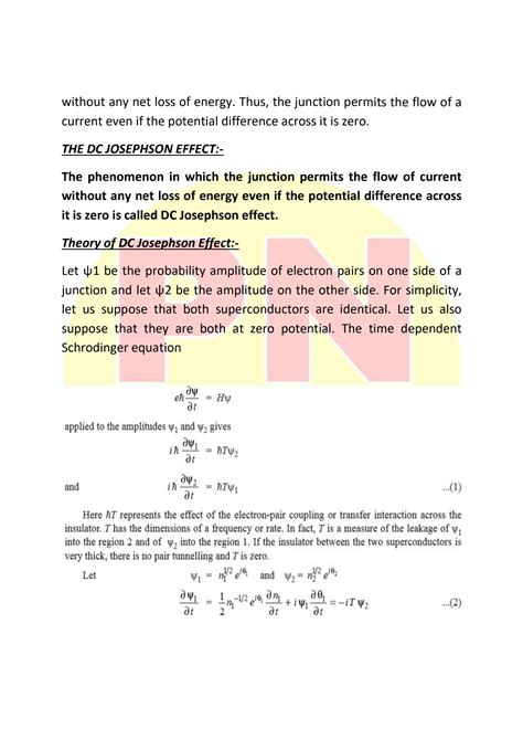 Solution Josephson Effect Studypool
