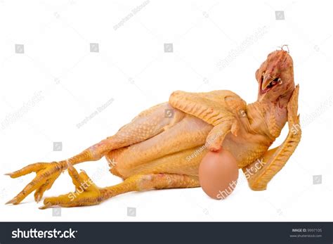 Nude Yellow Chicken Lying On White Stock Photo Edit Now 9997105 Shutterstock
