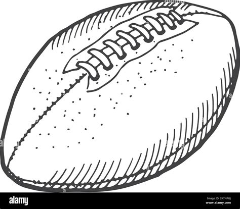 american football ball sketch sport game icon stock vector image art