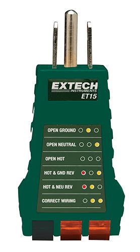 Metek Trading Company WLL All Categories Extech ET15 Receptacle Tester