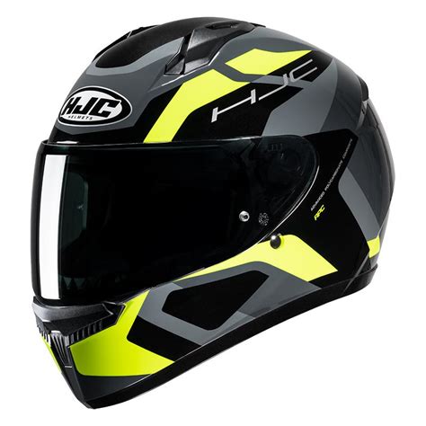 Casque C Tins Mc H Hjc Noir Gris Jaune Maxxess Fr Casque Int Gral