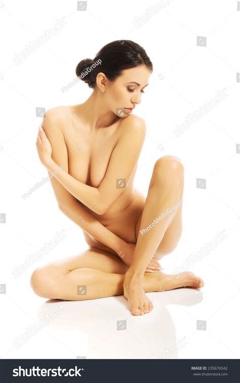Full Length Photo Nude Woman Sitting Stock Photo Edit Now