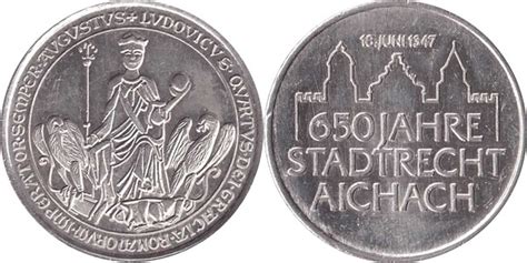 Tourist Token Jahre Stadtrecht Aichach Federal Republic Of