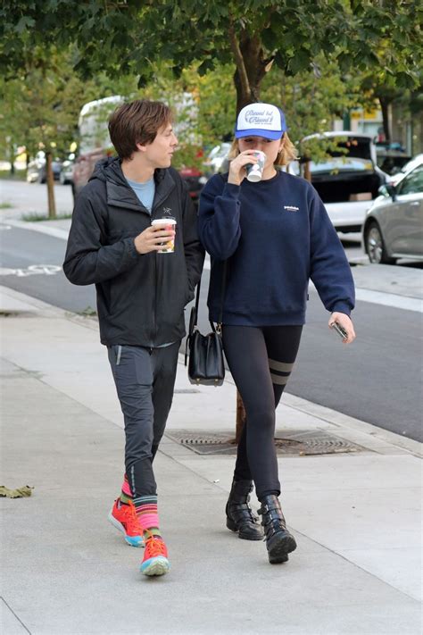 PEYTON LIST and Jacob Bertrand Out for Coffee in Vancouver 10/02/2022