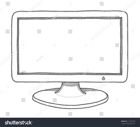 computer monitor drawing images stock  vectors