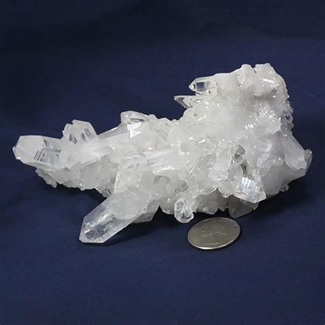 Arkansas Quartz Crystal Cluster With Self Healed Base Blue Moon