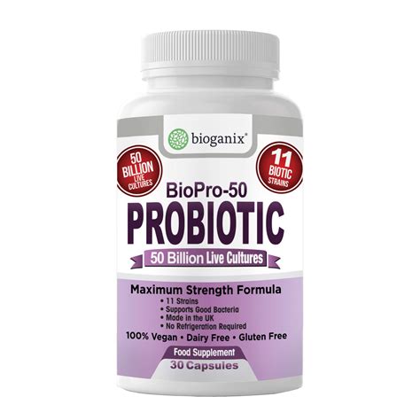 Biopro 50 Billion Cfu Probiotic With 11 Bacteria Strains Prebiotic