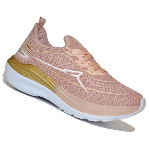 Tenis meia feminino calcefácil p academia e caminhada ryn r rosa nude RAYON SPÓRT