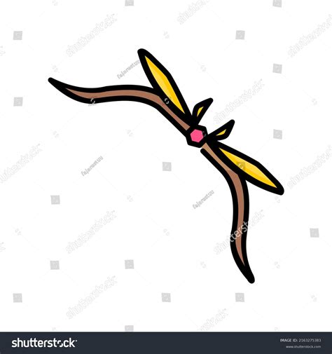 Exotic Golden Bow Arrow Ancient Logo Stock Vector Royalty Free