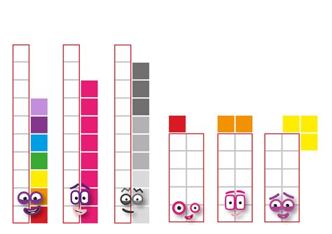 Numberblocks Face Stickers 1-19 Instant Download PDF PNG | Etsy UK