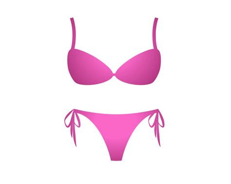 Pente Rose Deux Pi Ce Femelle Maillot De Bain Bikini Ic Ne Png