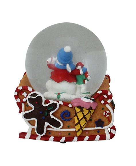 Northlight 5 25 Musical Joy Snowmen And Gingerbread Sleigh Christmas Snow Globe Macy S