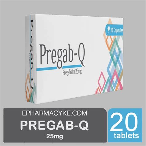 PREGAB Q PREGABALIN 25MG CAPS 20'S - ePharmacy Kenya