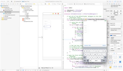 UITextField Form With Previous Next Keyboard Accessory Input View As