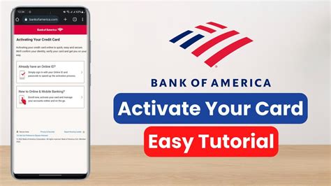 How To Activate Card Bank Of America Youtube