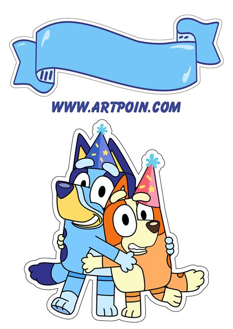 Bluey Anima O Infantil Desenho Cachorro Topo De Bolo