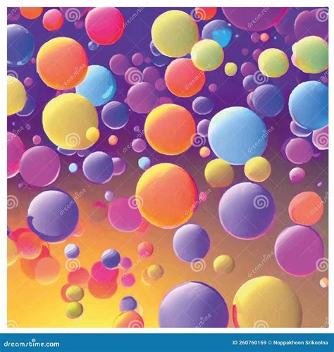 Colorful Pastel Bubbles Background From Watercolor Painting Stock