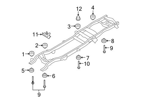 Ford F 250 Super Duty Body Mount Cushion Front Upper Lower